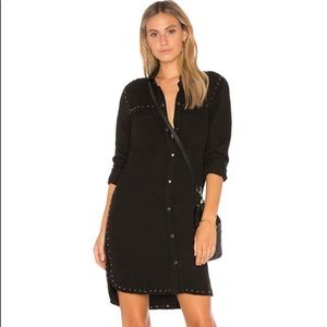 Rails long sleeve studded button down shirt dress